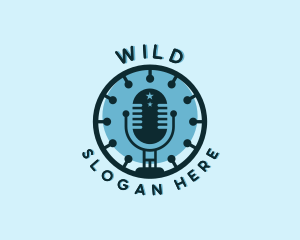 Podcaster Mic Audio Logo