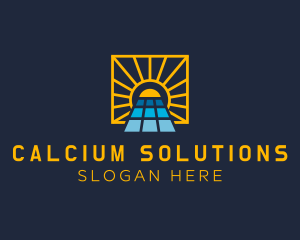 Sun Solar Panel Energy logo design