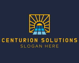 Sun Solar Panel Energy logo design