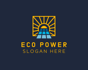Renewable - Sun Solar Panel Energy logo design