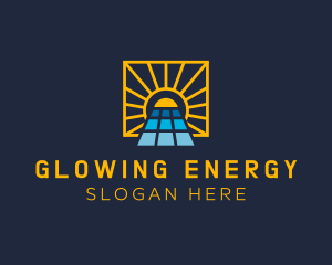 Sun Solar Panel Energy logo design