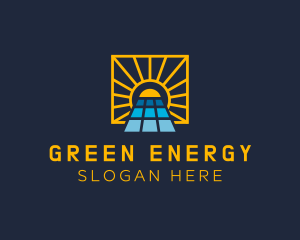 Sun Solar Panel Energy logo design