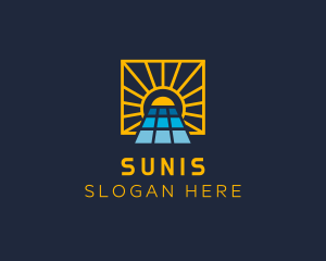 Sun Solar Panel Energy logo design