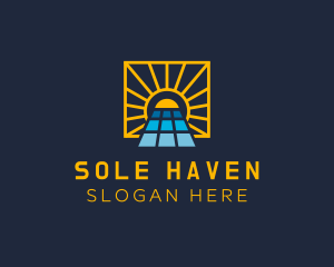 Sun Solar Panel Energy logo design