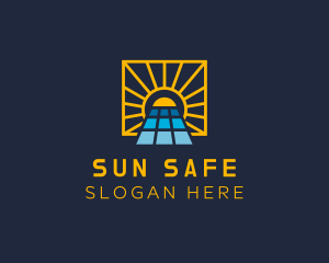 Sun Solar Panel Energy logo design