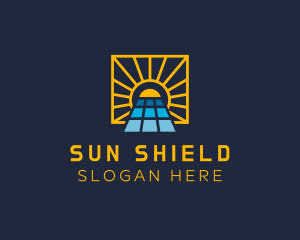 Sun Solar Panel Energy logo design