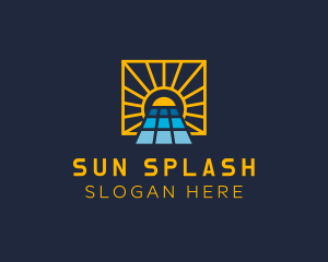 Sun Solar Panel Energy logo design