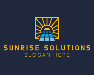 Sun - Sun Solar Panel Energy logo design