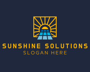 Sunlight - Sun Solar Panel Energy logo design