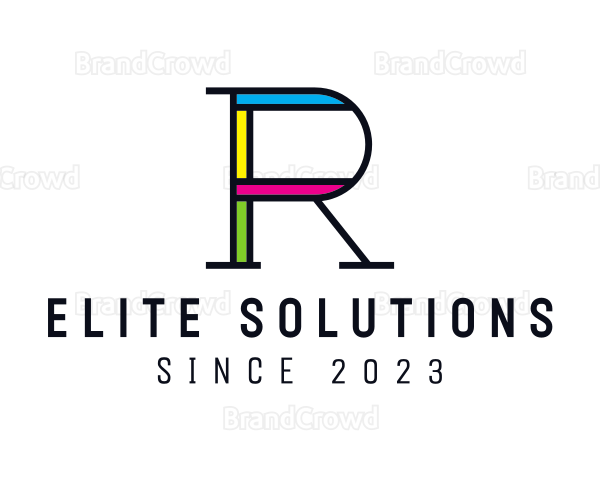 Colorful Letter R Logo