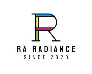 Colorful Letter R logo design