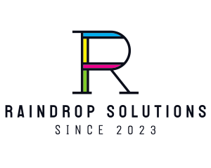 Colorful Letter R logo design