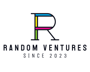 Colorful Letter R logo design