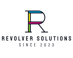 Colorful Letter R logo design