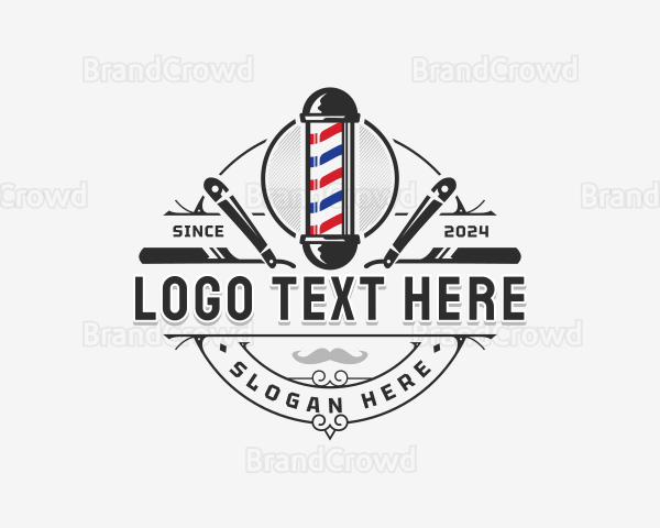 Barbershop Grooming Hairstylist Logo