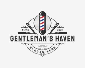 Barbershop Grooming Hairstylist logo design