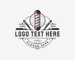 Barbershop Grooming Hairstylist Logo