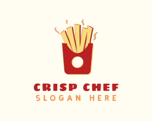 French Fries Anaglyph logo design