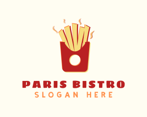 French Fries Anaglyph logo design