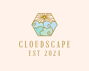Cloudy - Stained Glass Cloud logo design