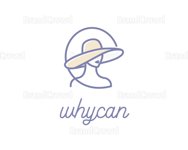 Female Hat Model Logo