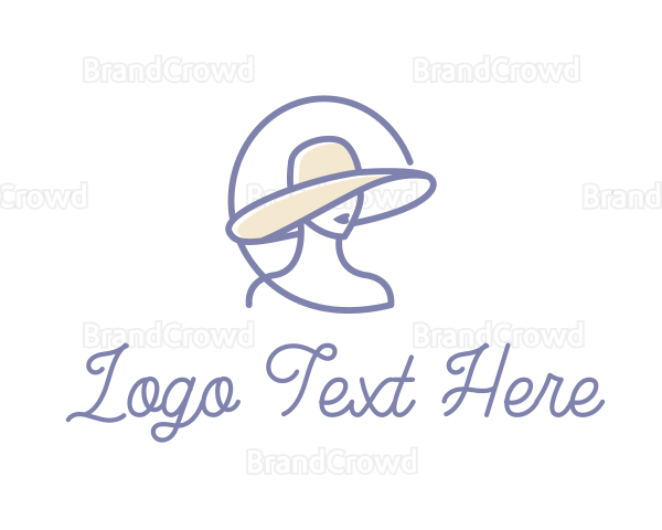 Female Hat Model Logo