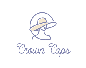 Headwear - Female Hat Model logo design