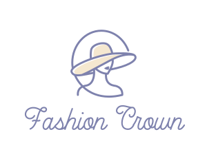 Female Hat Model logo design