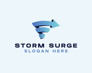 Hurricane - Hurricane Financial Arrow logo design