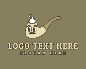 Nicotine - Tobacco Moustache Mascot logo design