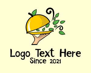 Waiter - Healthy Citrus Restaurant logo design