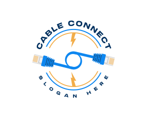 Cable - Network Connection Cable logo design