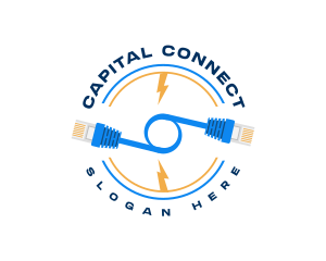 Network Connection Cable logo design