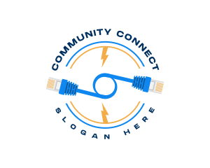 Network Connection Cable logo design