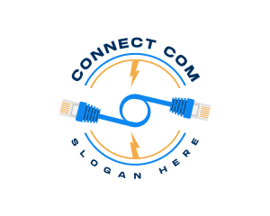 Network Connection Cable logo design