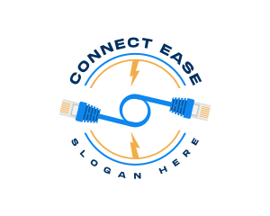 Network Connection Cable logo design