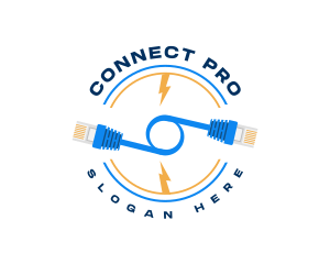 Network Connection Cable logo design