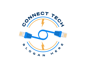 Ethernet - Network Connection Cable logo design