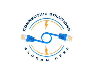 Network Connection Cable logo design