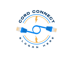 Cord - Network Connection Cable logo design