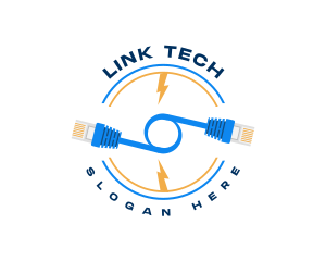 Network Connection Cable logo design
