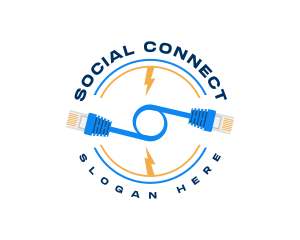 Network Connection Cable logo design