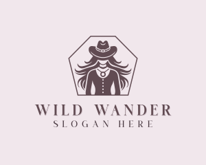 Rodeo Western Cowgirl logo design