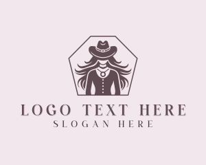 Western - Rodeo Western Cowgirl logo design