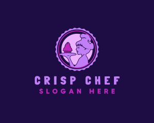 Cupcake Lady Chef logo design