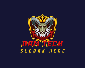 Crown Ram Gaming logo design