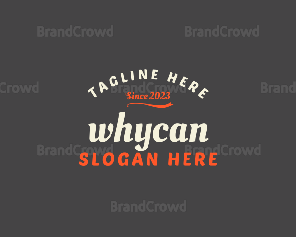 Retro Generic Cursive Business Logo