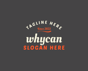 Retro Generic Cursive Business Logo