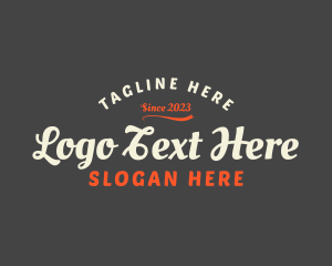 Retro Generic Cursive Business Logo