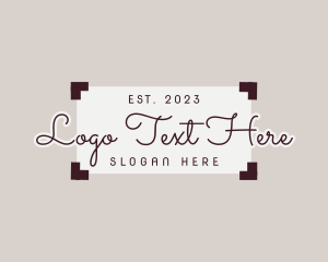 Cursive - Fashion Label Business logo design